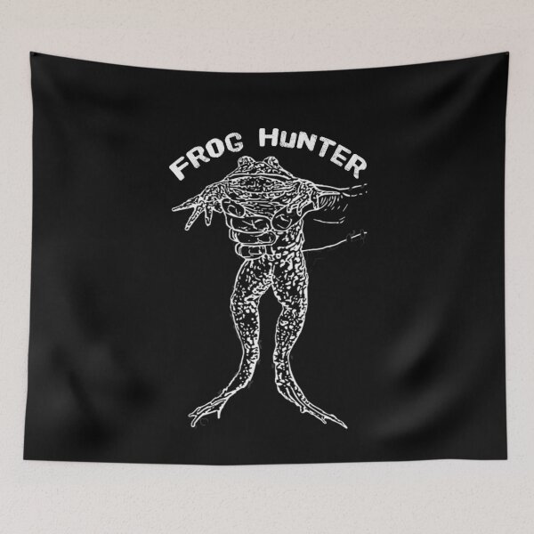 Item preview, Frog Hunter Gigger holding a frog after gigging with one hand designed and sold by frankheights.