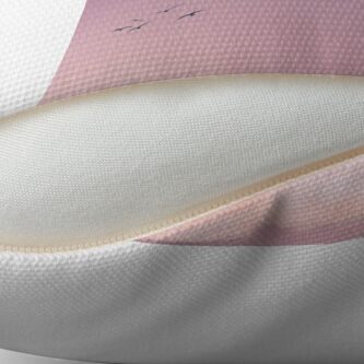 Alternate view of Birds in pink sky Throw Pillow