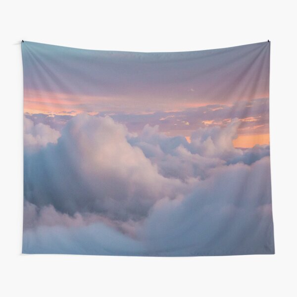 Item preview, Blue Pink Sky with Clouds - Dreamy Pastel Sky Photography designed and sold by ColorsHappiness.