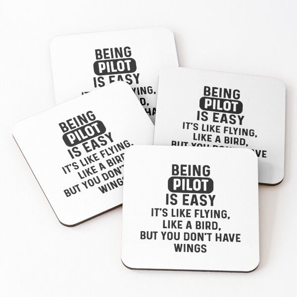 Item preview, Being pilot is easy. humorous quote. simple designed and sold by bumperapparels.