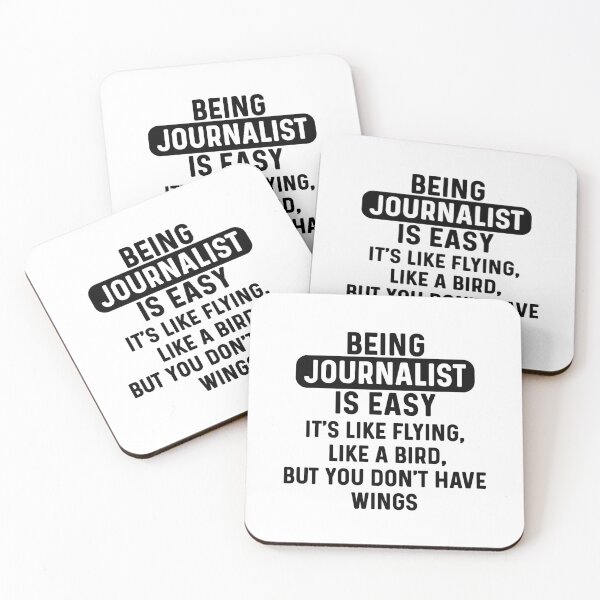 Item preview, Being journalist is easy. humorous quote designed and sold by bumperapparels.