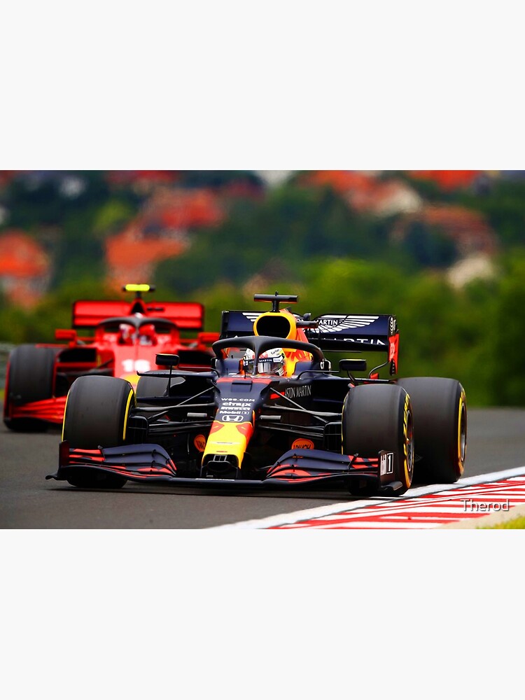 Max Verstappen in front of Charles Leclerc during the 2020 Hungarian Grand Prix by Therod