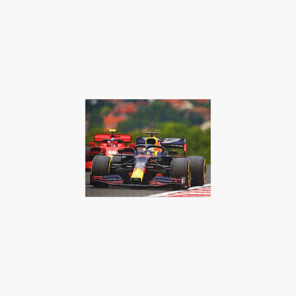 Max Verstappen in front of Charles Leclerc during the 2020 Hungarian Grand Prix Jigsaw Puzzle