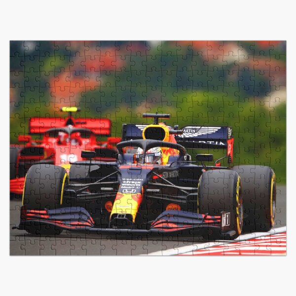 Max Verstappen in front of Charles Leclerc during the 2020 Hungarian Grand Prix Jigsaw Puzzle