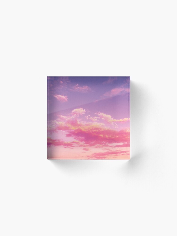 Alternate view of Purple sky, pink clouds Acrylic Block