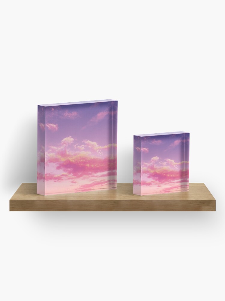Alternate view of Purple sky, pink clouds Acrylic Block