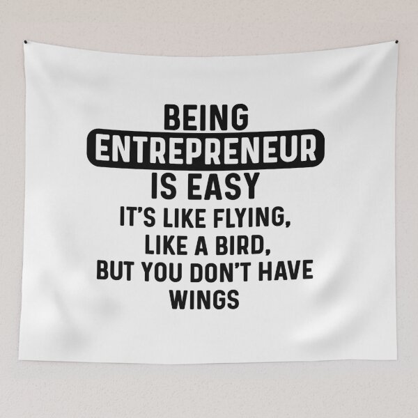 Item preview, Being entrepreneur is easy. humorous quote. simple designed and sold by bumperapparels.