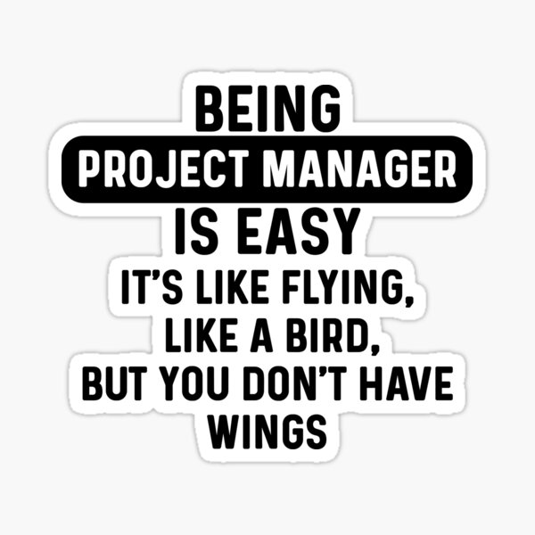 Being project manager is easy. humorous quote