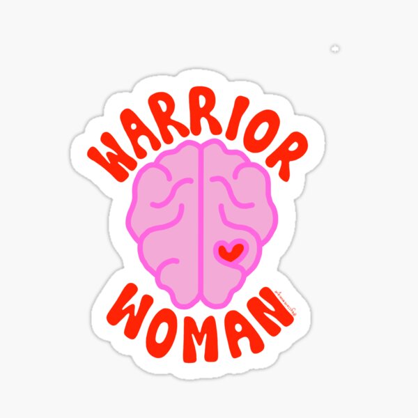 Brain Tumour Warrior Woman Acoustic Neuroma Sticker