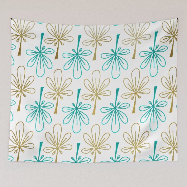 Item preview, Simple Leaf Turquoise and Gold designed and sold by VioletaBaez.