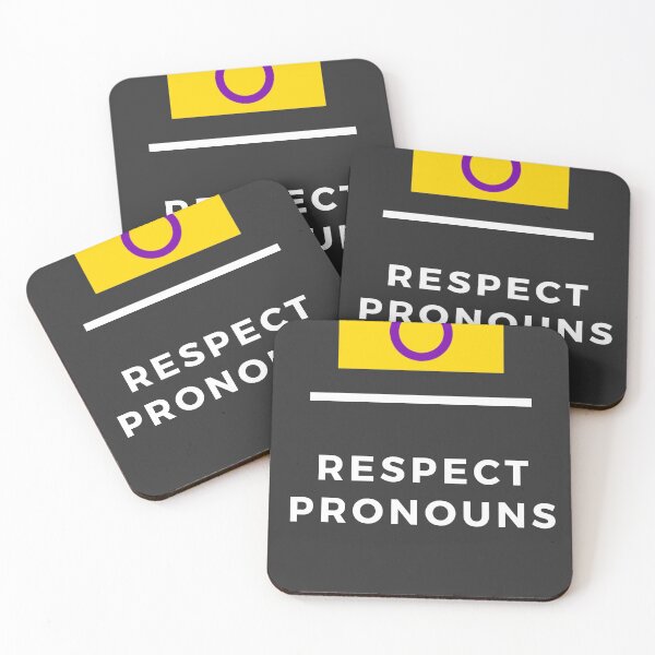 Item preview, Respect Pronouns - Small Non-binary Pride Rectangle - Intersex designed and sold by thesassypanda.