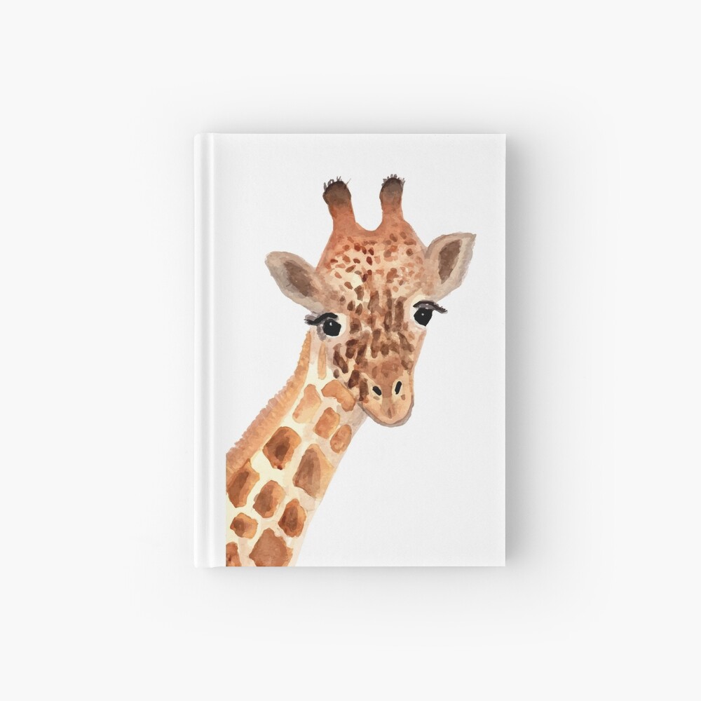 Watercolor Giraffe Hardcover Journal