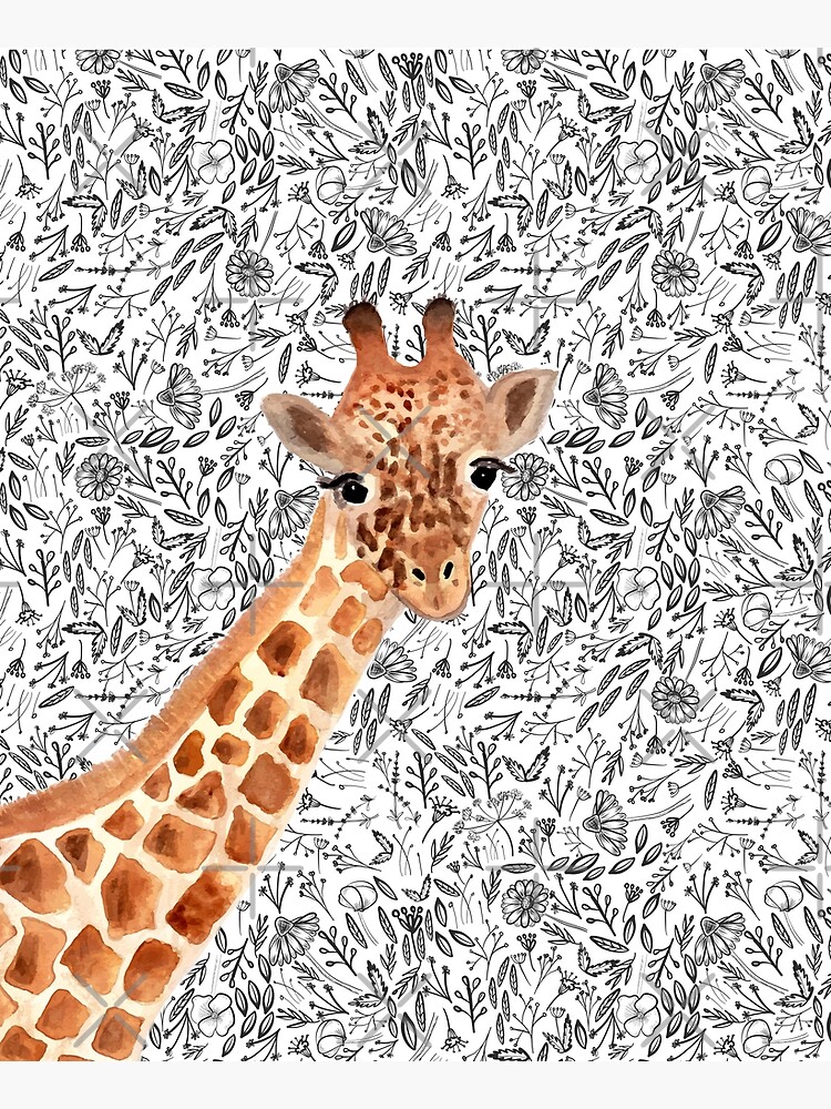Disover Watercolor Giraffe Apron