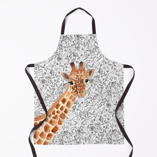 Watercolor Giraffe Apron