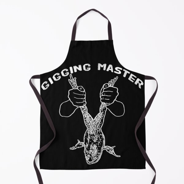 Item preview, Frog Gigging Master holding a frog after the best gigger with two hands designed and sold by frankheights.