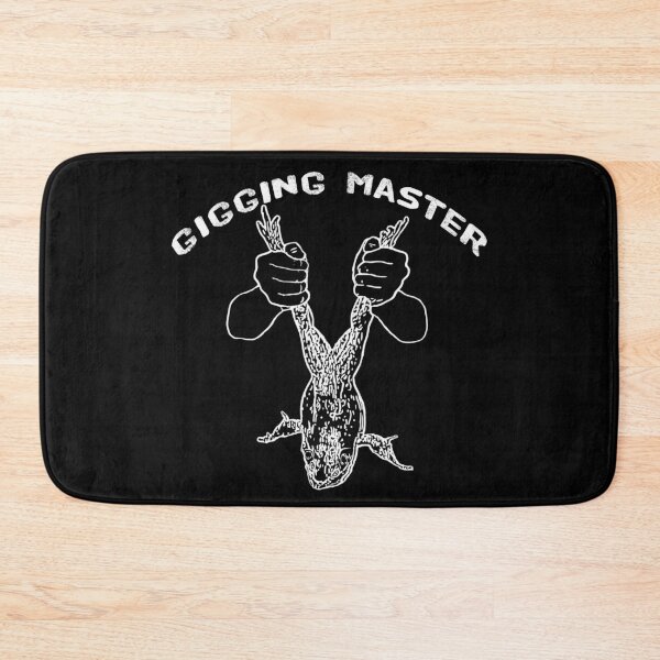 Item preview, Frog Gigging Master holding a frog after the best gigger with two hands designed and sold by frankheights.
