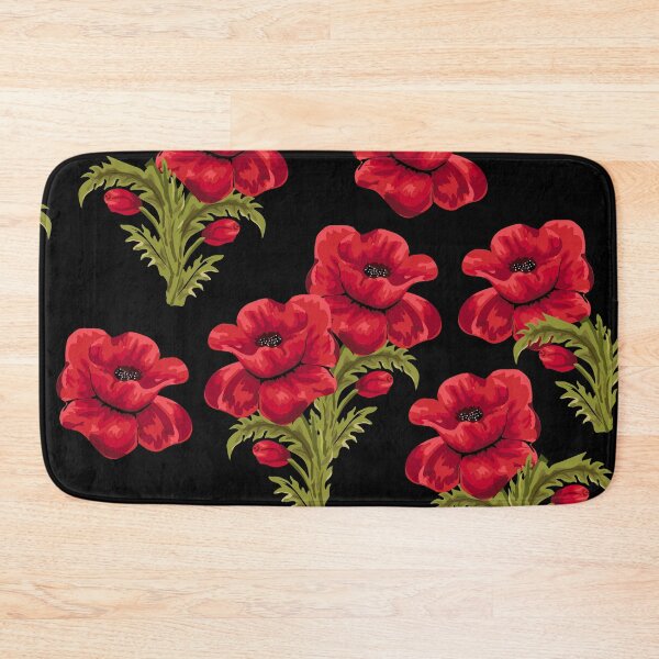 Item preview, Floral Red Roses Green Leafs Patterned designed and sold by Rakesh Murugan.