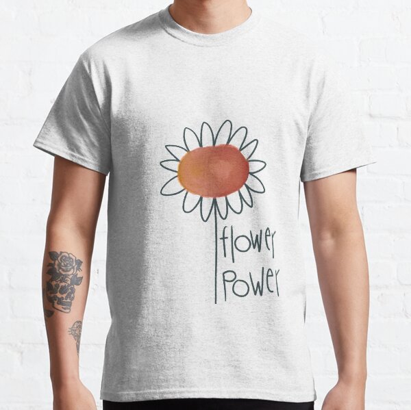 Abstract Flower Power digital Art Design Classic T-Shirt