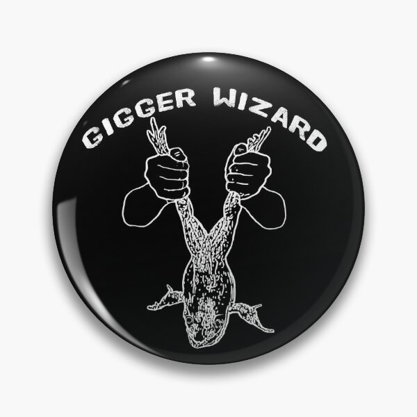 Item preview, A Frog Gigger Wizard holding a frog after the best night of gigging designed and sold by frankheights.