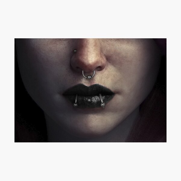 Item preview, Grunge punk piercings goth girl mask designed and sold by Georgina Gibson.