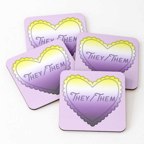 Item preview,  they/them pronouns / nb designed and sold by prismatic paper co.