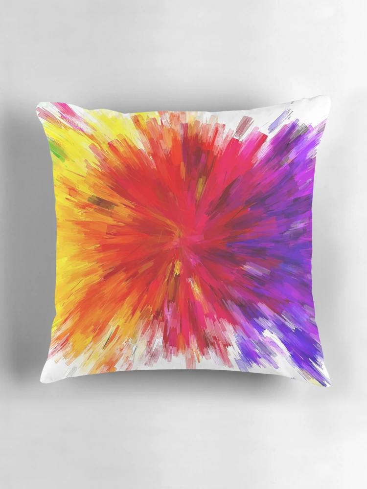Thumbnail 3 of 4, Pillow, Multicoloured Explosion Design designed and sold by Merch_Tingz.