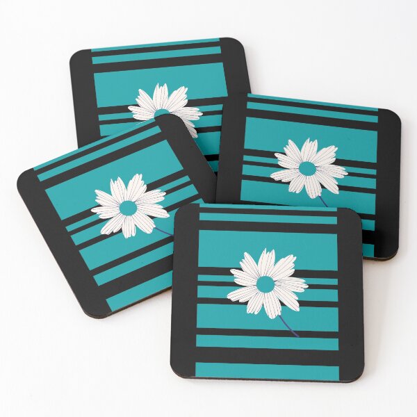 Item preview, Black Blue and White Pattern with a Flower designed and sold by iamwowie.