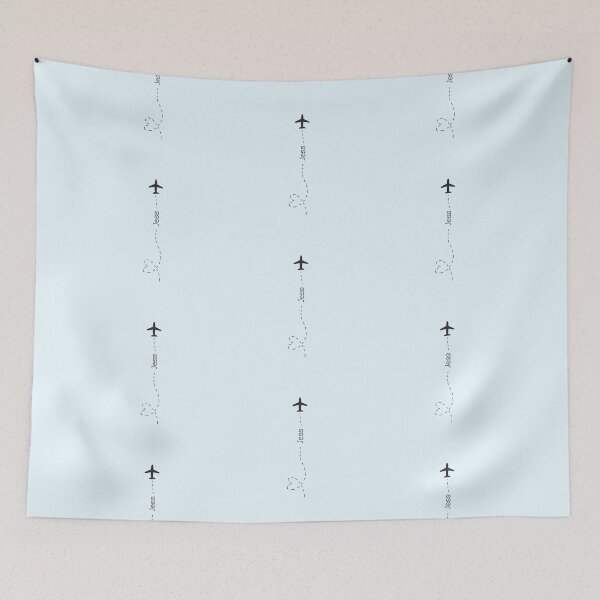 Item preview, cute plane trail blue personalised name- Jess designed and sold by emcazalet.