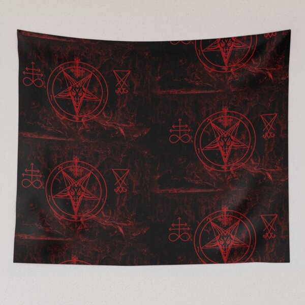 Item preview, Baphomet, Leviathan and Lucifer. designed and sold by Death Rock Tee.