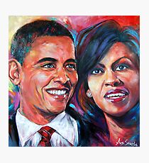 Barack and Michelle Obama Photographic Print