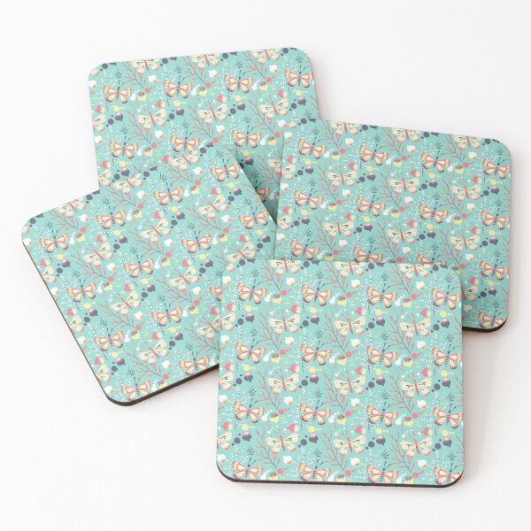 Item preview, Butterflies on mint green background designed and sold by blayzeink.