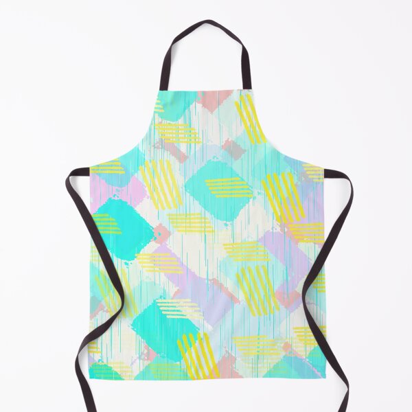 Item preview, 80’s Pop Pastels Geometric Pattern - Dashes and Squares designed and sold by Michelebuttons.