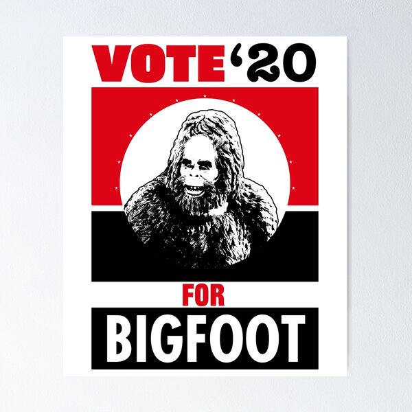 Item preview, Vote Bigfoot '20 JFK Vintage Election designed and sold by strangeology.