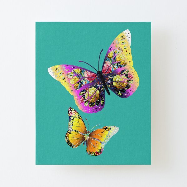 Decorative Butterflies Canvas Mounted Print