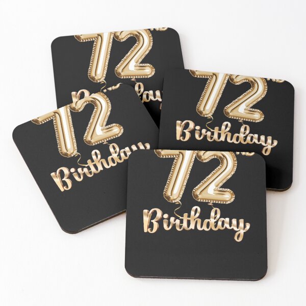 Item preview, 72nd Birthday Gifts - Party Balloons Gold designed and sold by betternotes.