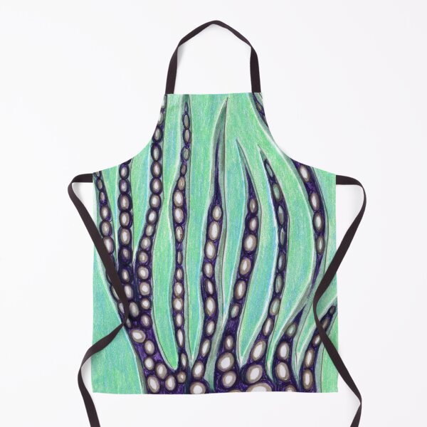 Item preview, Spotted Purple Sea Urchin Jade Green Cut Out Drawing "Coral Do Mar" designed and sold by Michelebuttons.