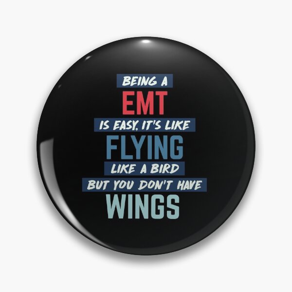 Item preview, Being EMT is easy. humorous quote. retro designed and sold by bumperapparels.