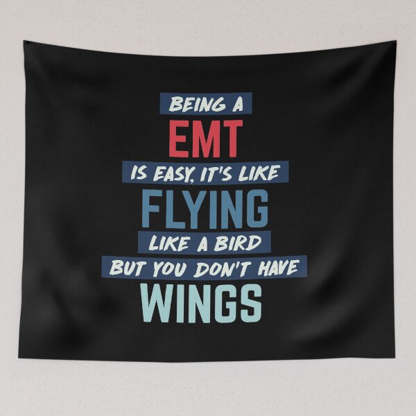 Item preview, Being EMT is easy. humorous quote. retro designed and sold by bumperapparels.
