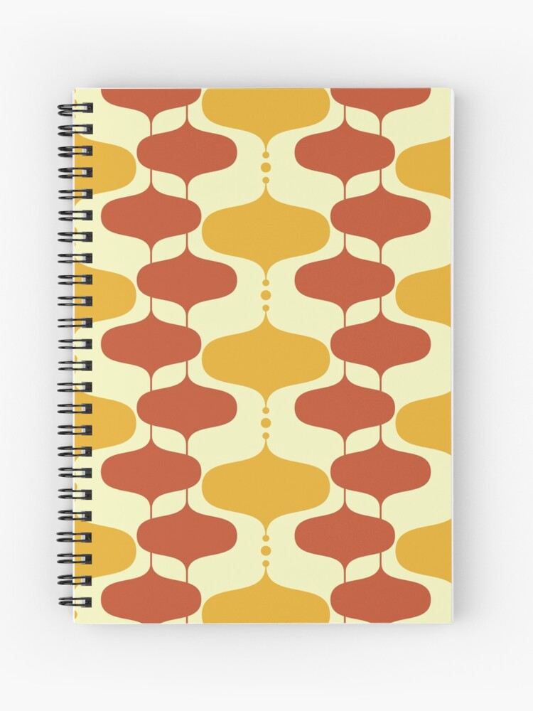 Mid Century Modern Atomic Cat, Geometric Print, Beige, Yellow, Orange, Retro Mod Zipper Wallet