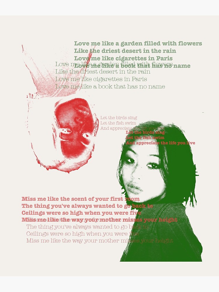 "Beabadoobee Ceilings lyrics " Poster by DuannaDesigns Redbubble