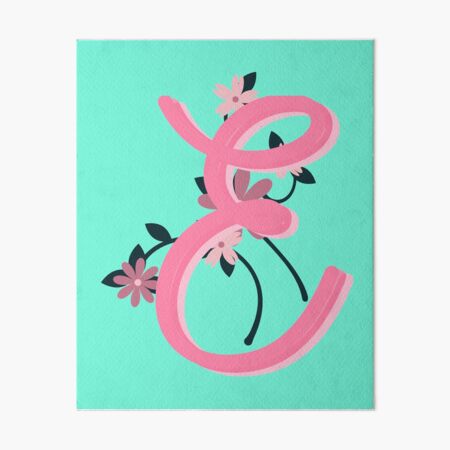 Letter E name initial | Art Board Print