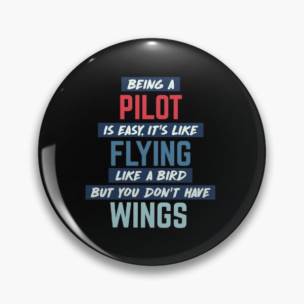 Item preview, Being pilot is easy. humorous quote. retro designed and sold by bumperapparels.