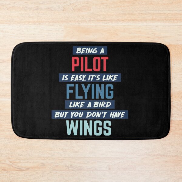 Item preview, Being pilot is easy. humorous quote. retro designed and sold by bumperapparels.