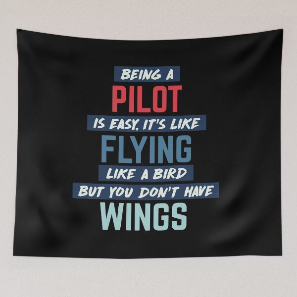 Item preview, Being pilot is easy. humorous quote. retro designed and sold by bumperapparels.