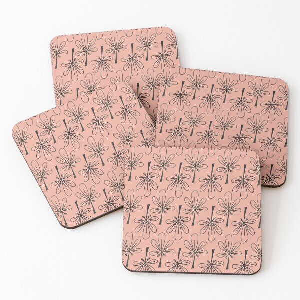 Item preview, Simple Leaf pink and charcoal designed and sold by VioletaBaez.