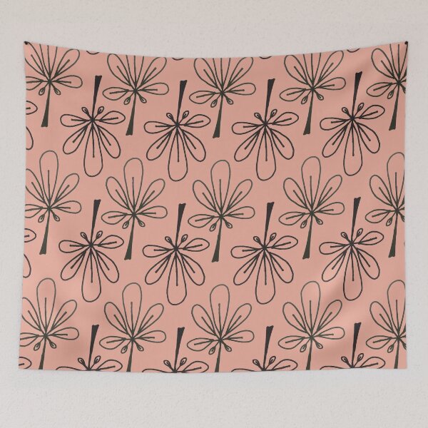 Item preview, Simple Leaf pink and charcoal designed and sold by VioletaBaez.