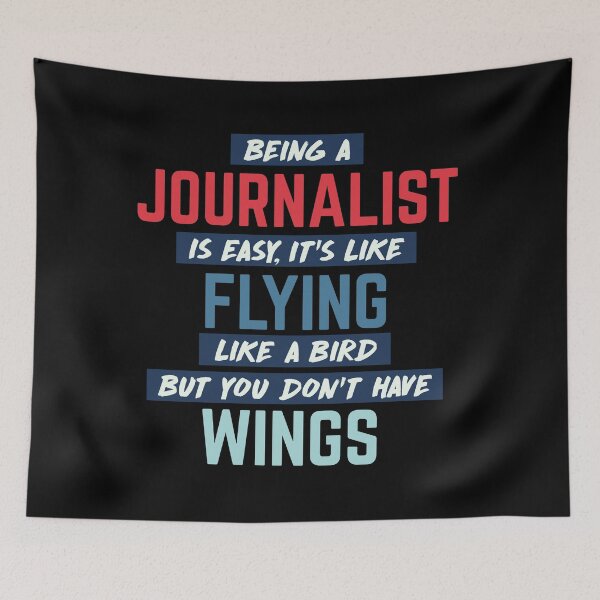 Item preview, Being journalist is easy. humorous quote. retro designed and sold by bumperapparels.