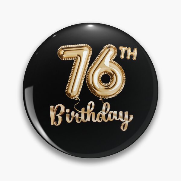 Item preview, 76th Birthday Gifts - Party Balloons Gold designed and sold by betternotes.