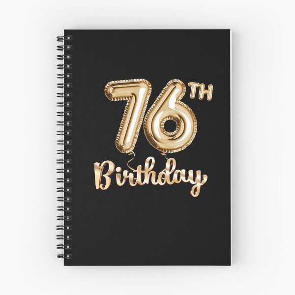 Item preview, 76th Birthday Gifts - Party Balloons Gold designed and sold by betternotes.