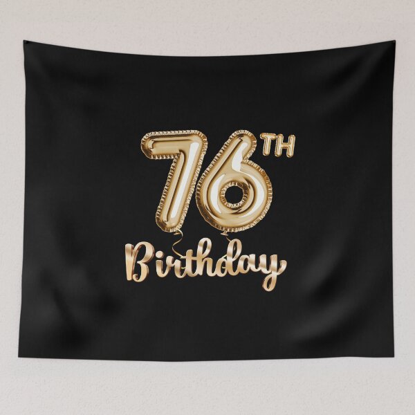 Item preview, 76th Birthday Gifts - Party Balloons Gold designed and sold by betternotes.